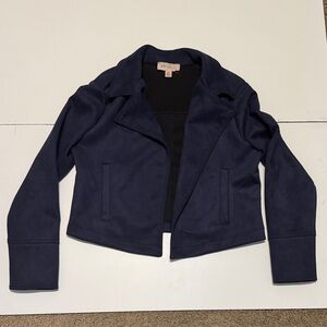 Philosophy navy faux suede jacket size M